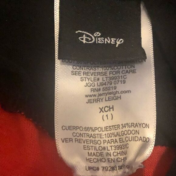 Disney  juniors Mickey Mouse hooded tshirt. SizeXS. (1) Red, Black and white - Picture 4 of 4